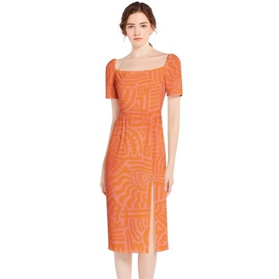 AMBER Split Thigh Midi Dress