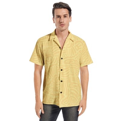 SAM Short Sleeve Shirt Button Up, Yellow