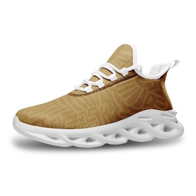 KIKIMA Unisex Bounce Mesh Knit Sneakers, Coffee