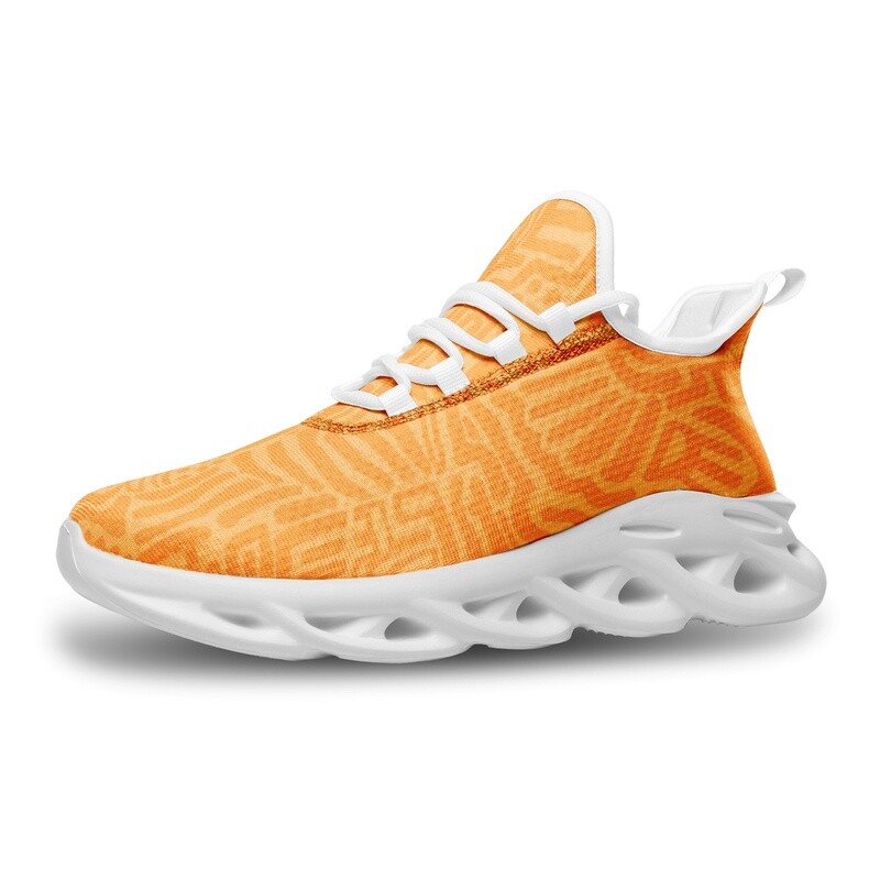 KIKIMA Unisex Bounce Mesh Knit Sneakers, Orange