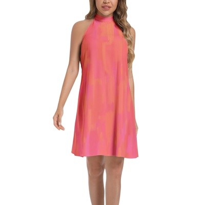 EMAIA Tie Back Halter Neck Flared Dress