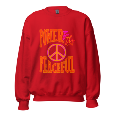POWER TO THE PEACEFUL Sweatshirt, Red
