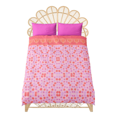 Small FLOWERS Bed Set, Cerise