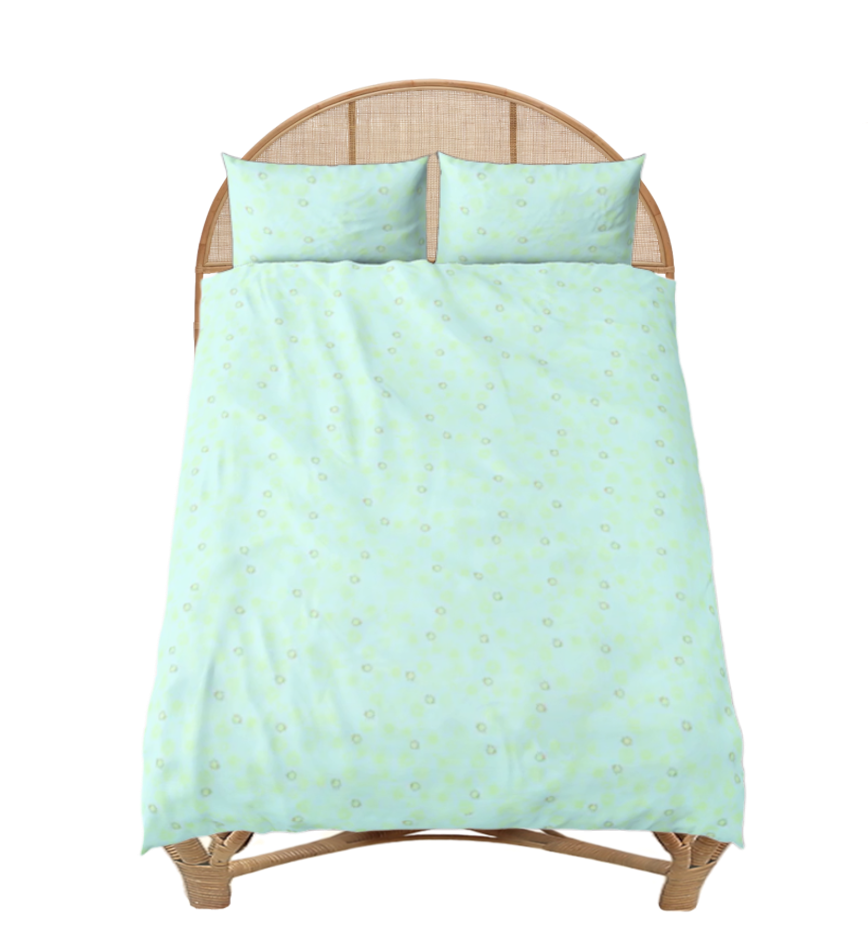 FLORA Bed Set, Sky Blue