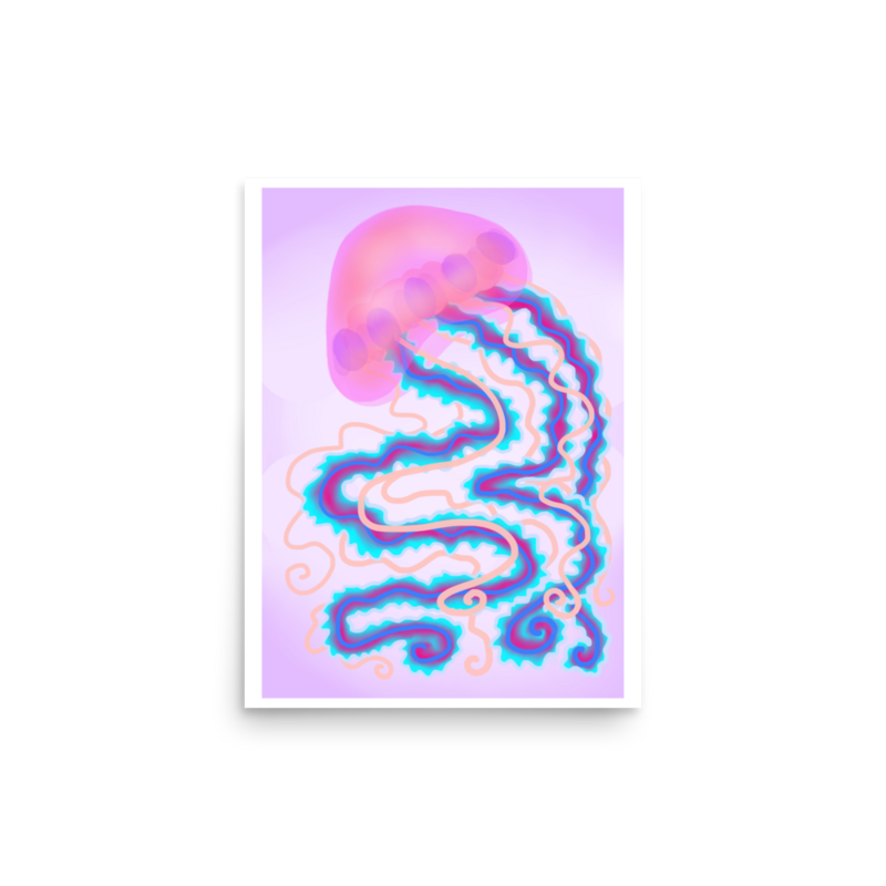 JELLYFISH Poster, Purple