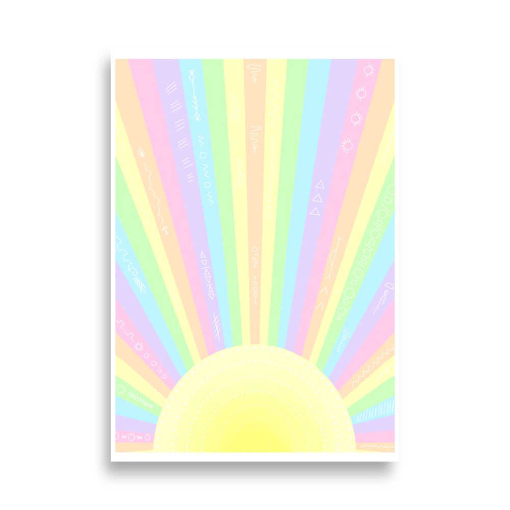 RAINBOW SUN Kids Print