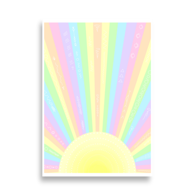 RAINBOW SUN Kids Print