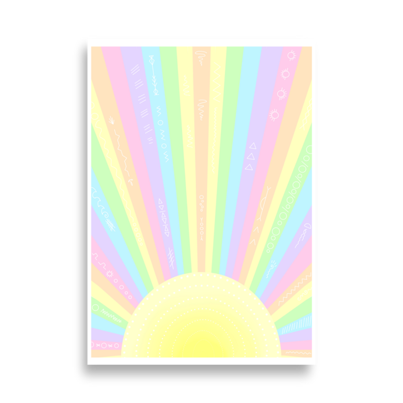 RAINBOW SUN Kids Print