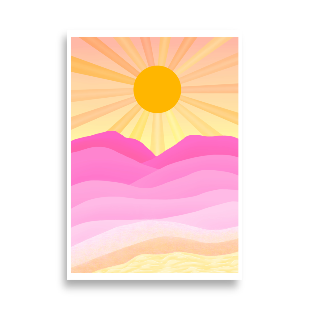 MOANA Minimalist Sun Landscape Poster