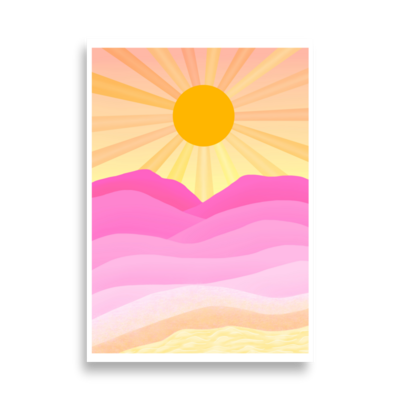 MOANA Minimalist Sun Landscape Poster
