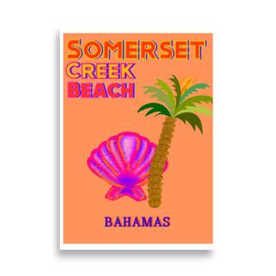 SOMERSET CREEK BEACH Bahamas Poster