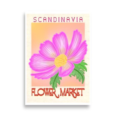 FLOWER MARKET Scandinavia nr1 Poster