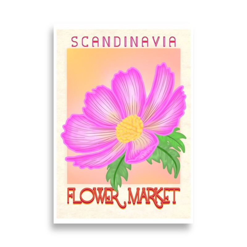 FLOWER MARKET Scandinavia nr1 Poster