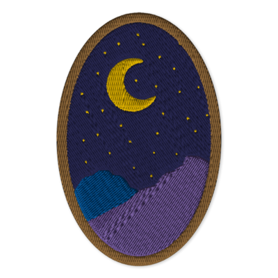 LA LUNA Embroidered Patches - Oval 4″×2.6″