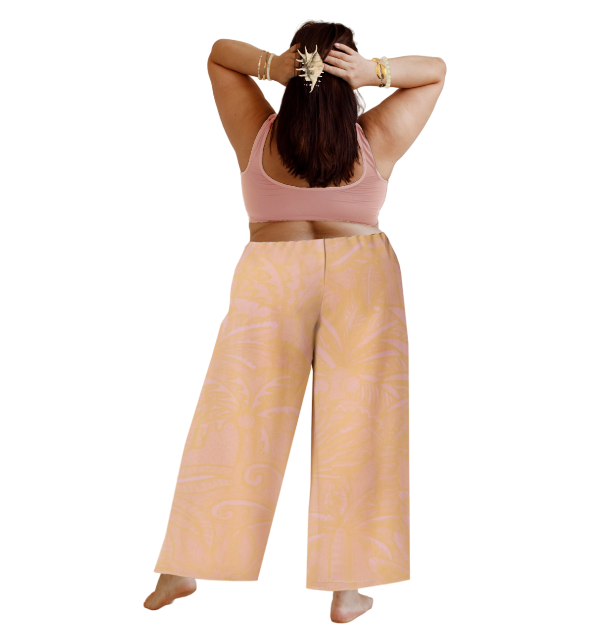 PALMA ELI Wide Leg Pants, Light Apricot