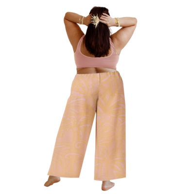PALMA ELI Wide Leg Pants, Light Apricot