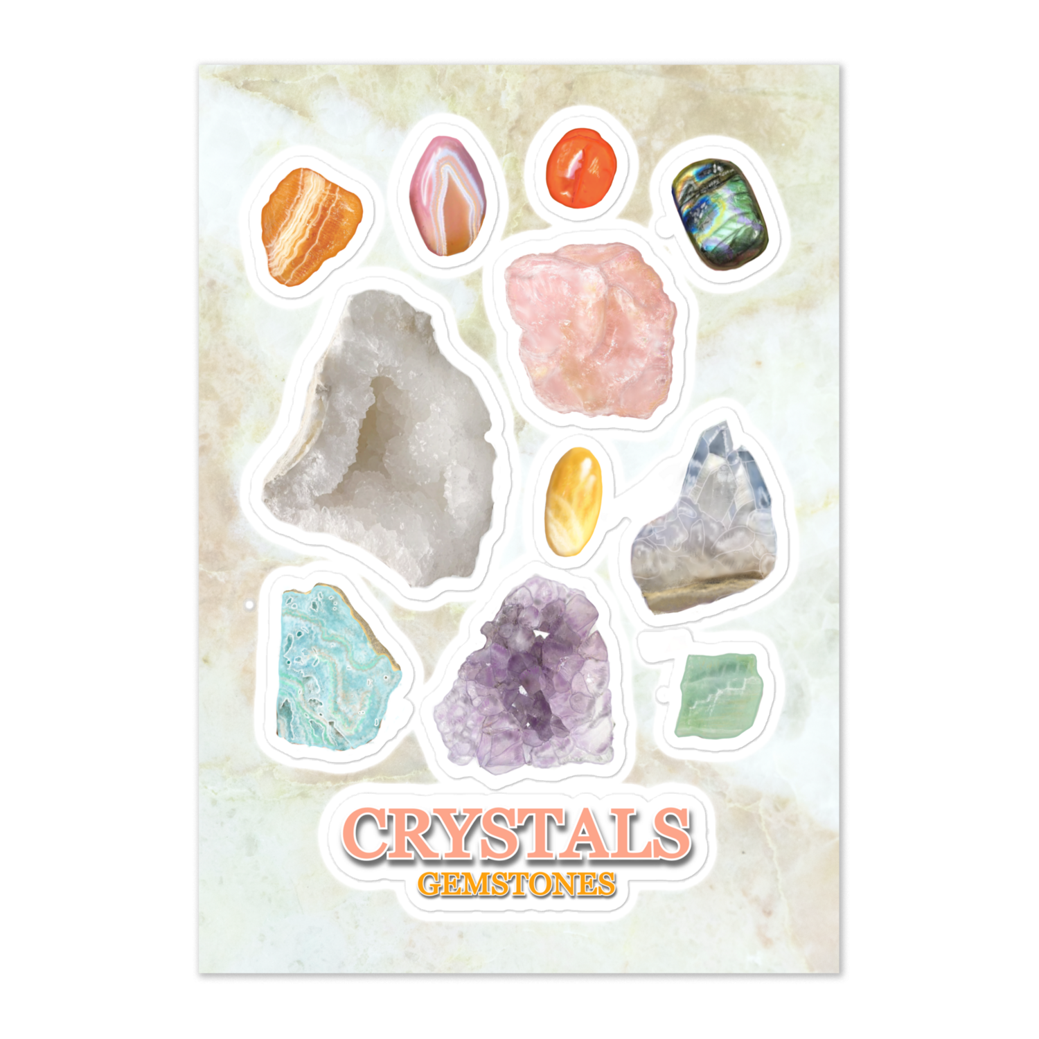 CRYSTALS Kiss Cut Sticker Sheet