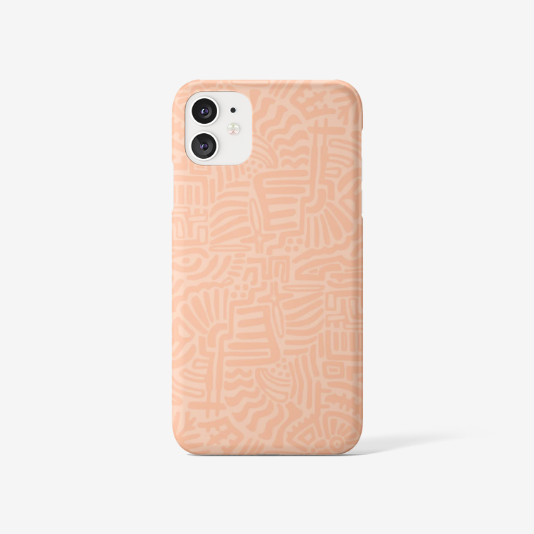 AM iPhone case, iPhone SE - iPhone 11 Pro Max, Peach