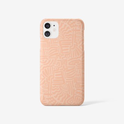 AM iPhone case, iPhone SE - iPhone 11 Pro Max, Peach