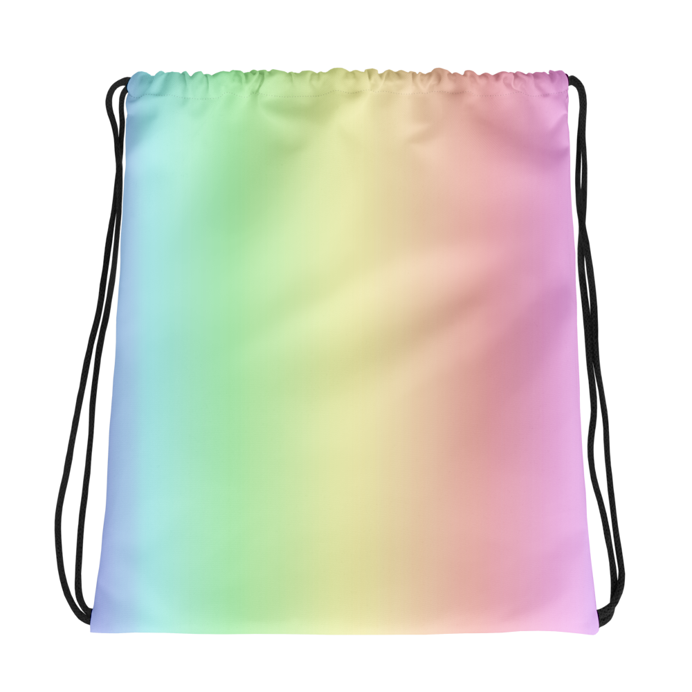 PASTEL Drawstring Bag, Rainbow