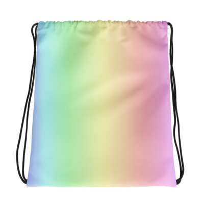 PASTEL Drawstring Bag, Rainbow