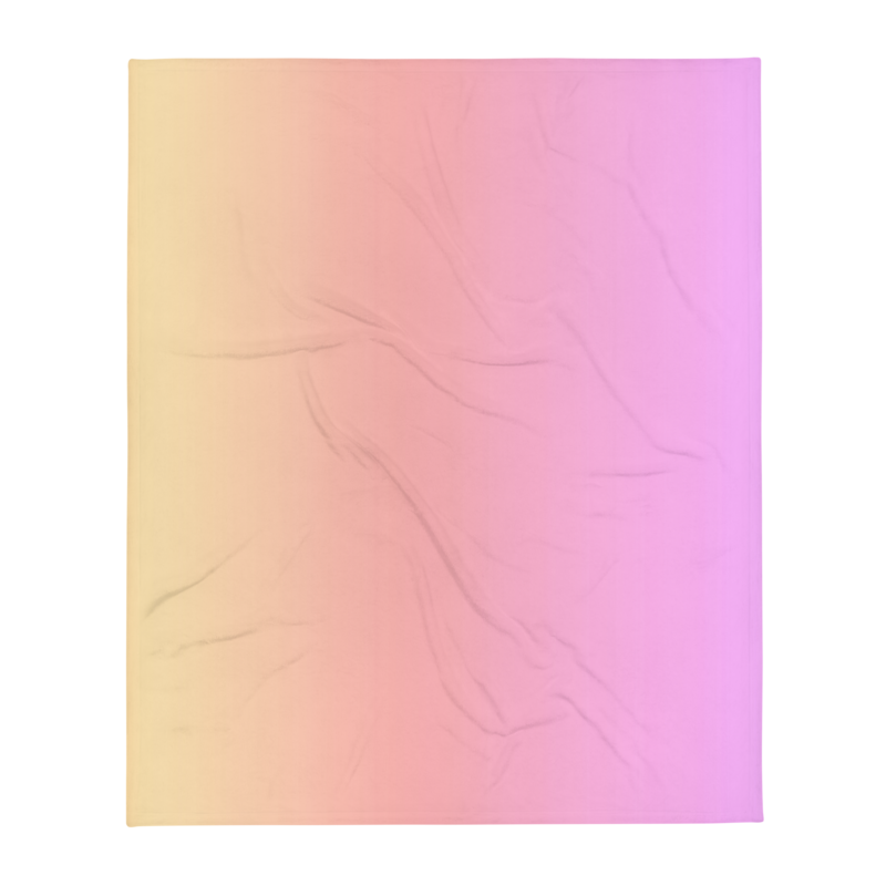OMBRE Throw Blanket, Pink - Yellow