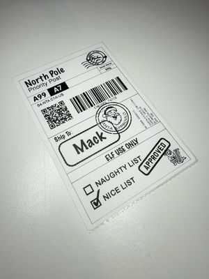 Christmas Postage Label