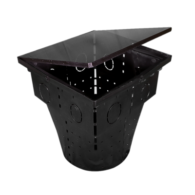 FloodBuster sump liner and translucent lid with LED light