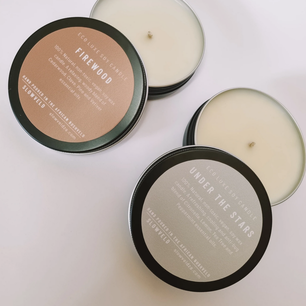 Candle: Firewood Travel Tin
