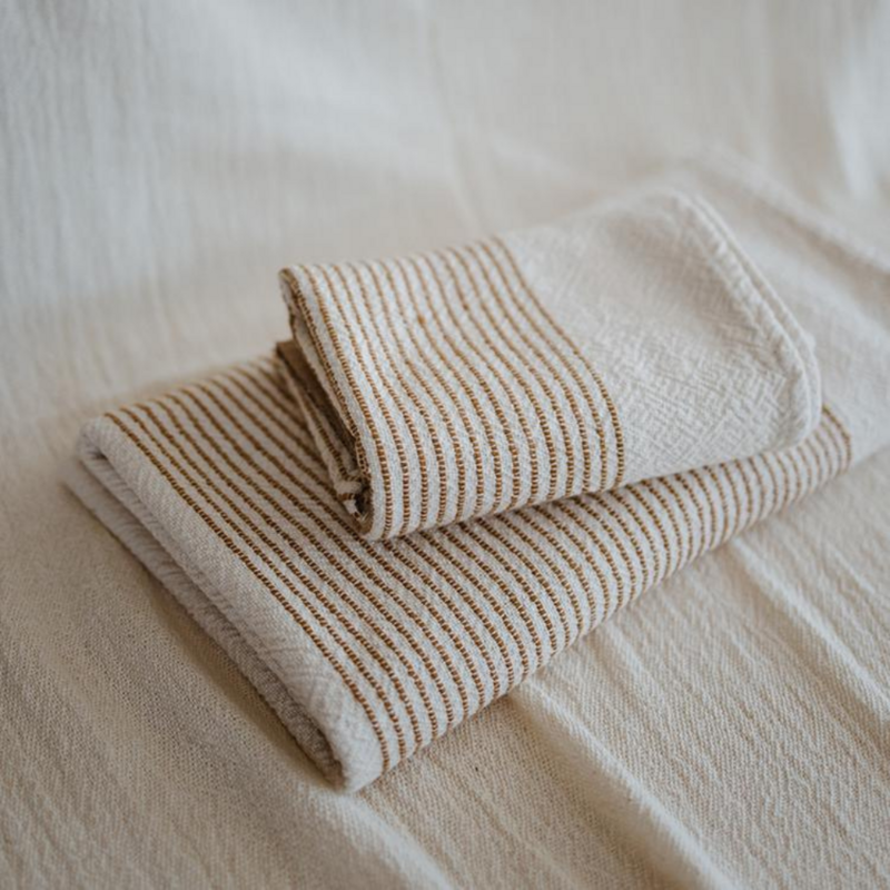 Bath Towel: Mustard Stripe