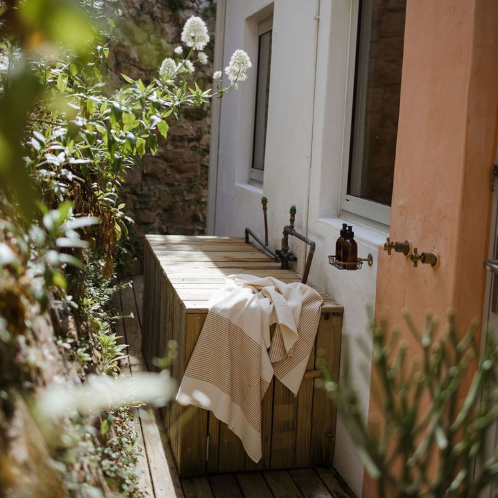 Bath Towel: Mustard Stripe