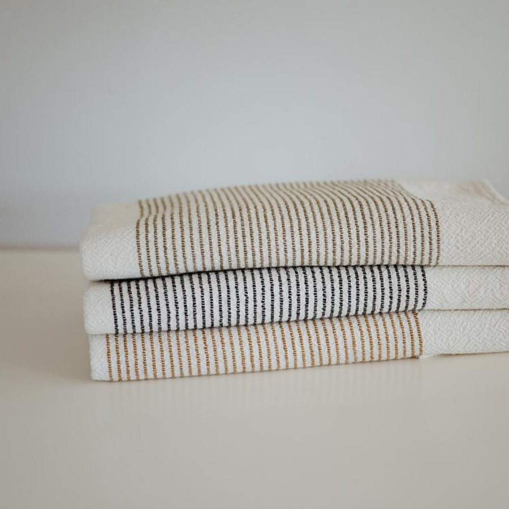 Bath Towel: Mustard Stripe