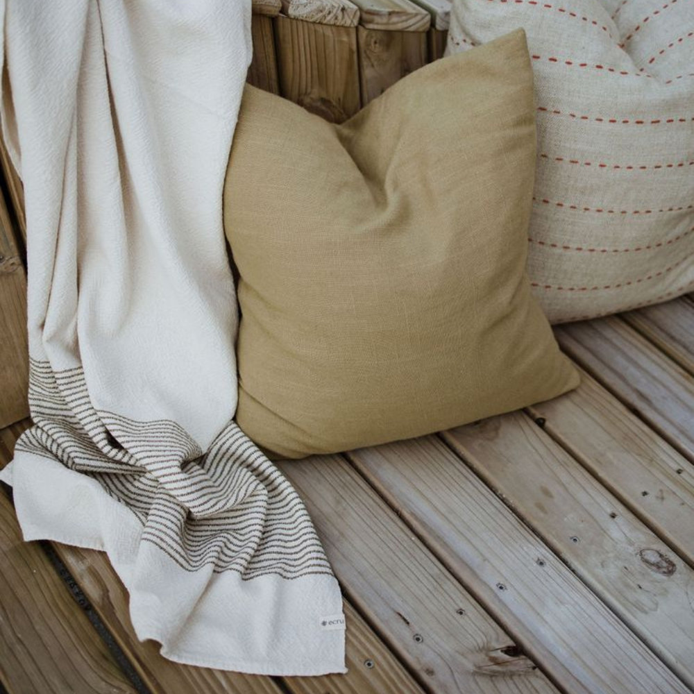 Bath Towel: Olive Stripe