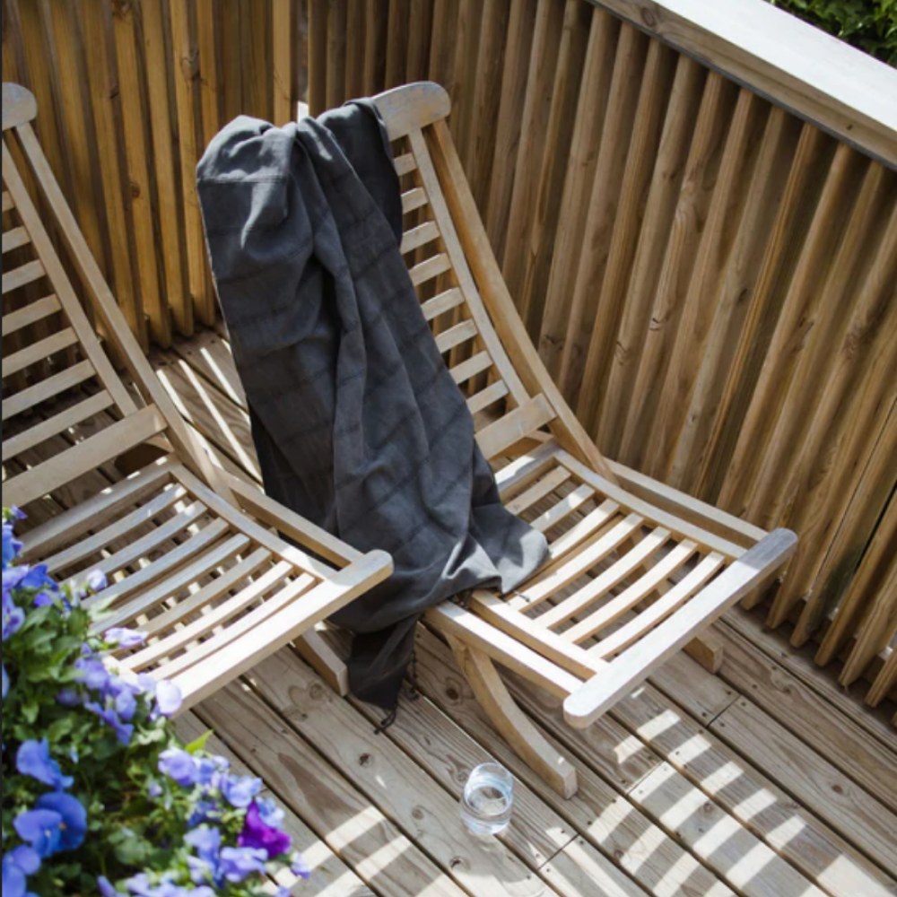 Stonewashed Towel: Charcoal