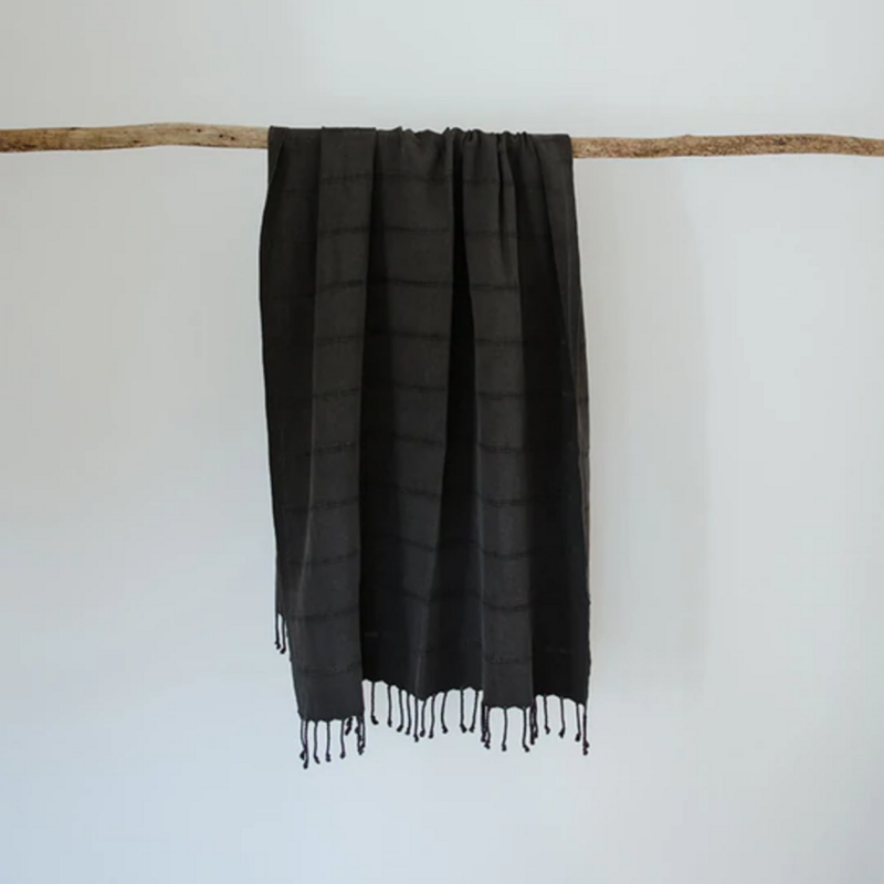 Stonewashed Towel: Charcoal