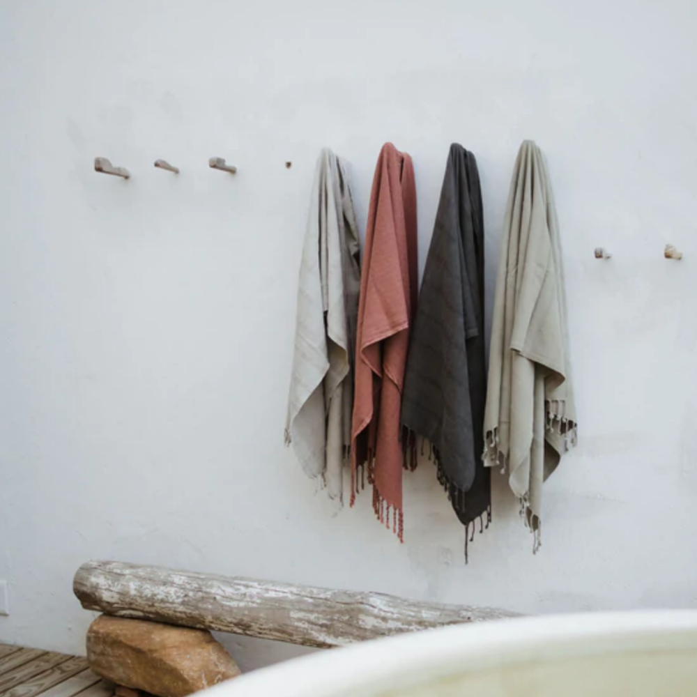 Stonewashed Towel: Charcoal