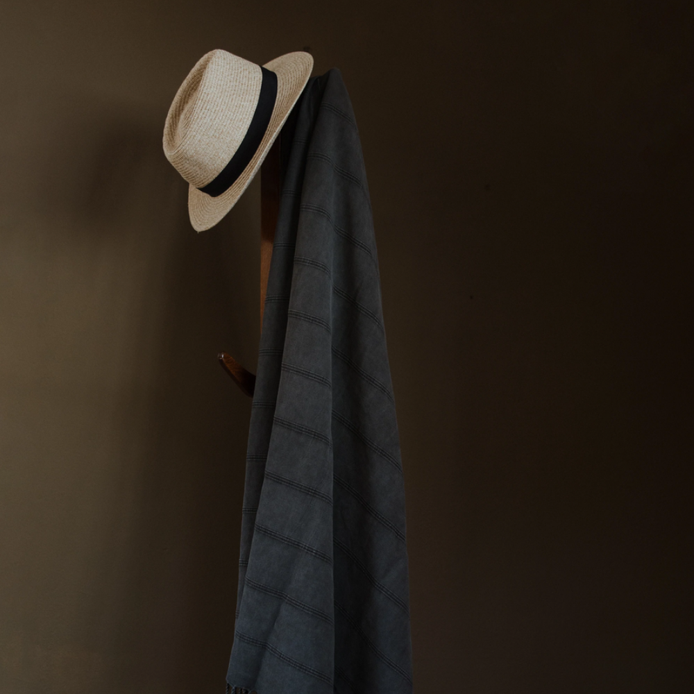 Stonewashed Towel: Charcoal