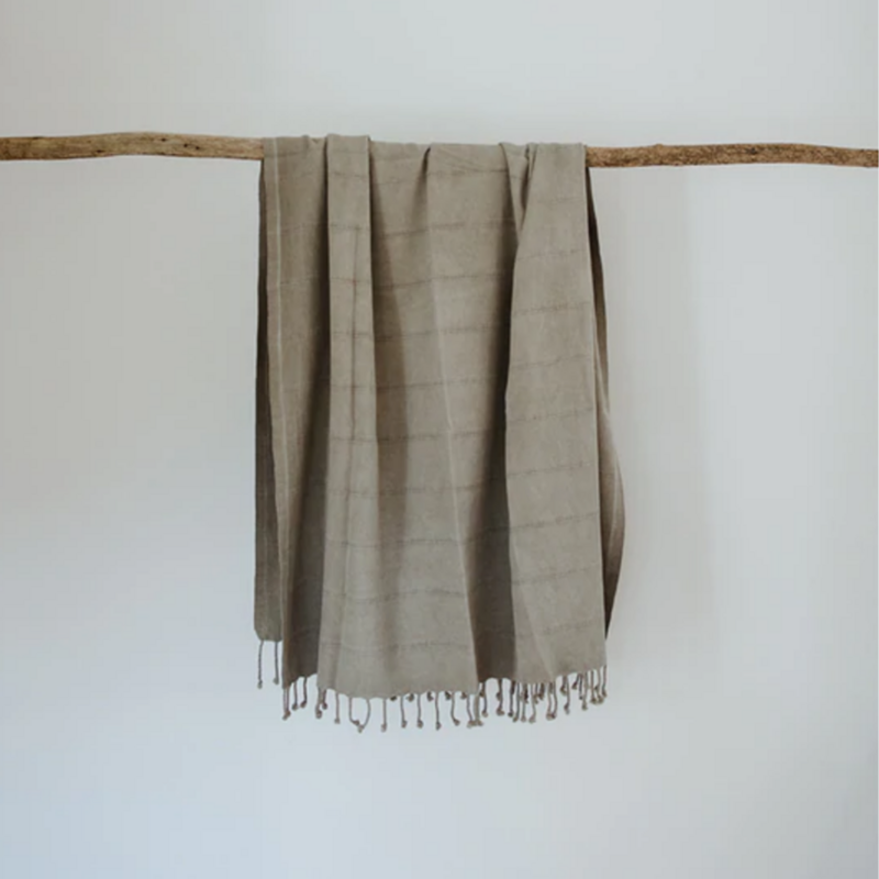 Stonewashed Towel: Khaki