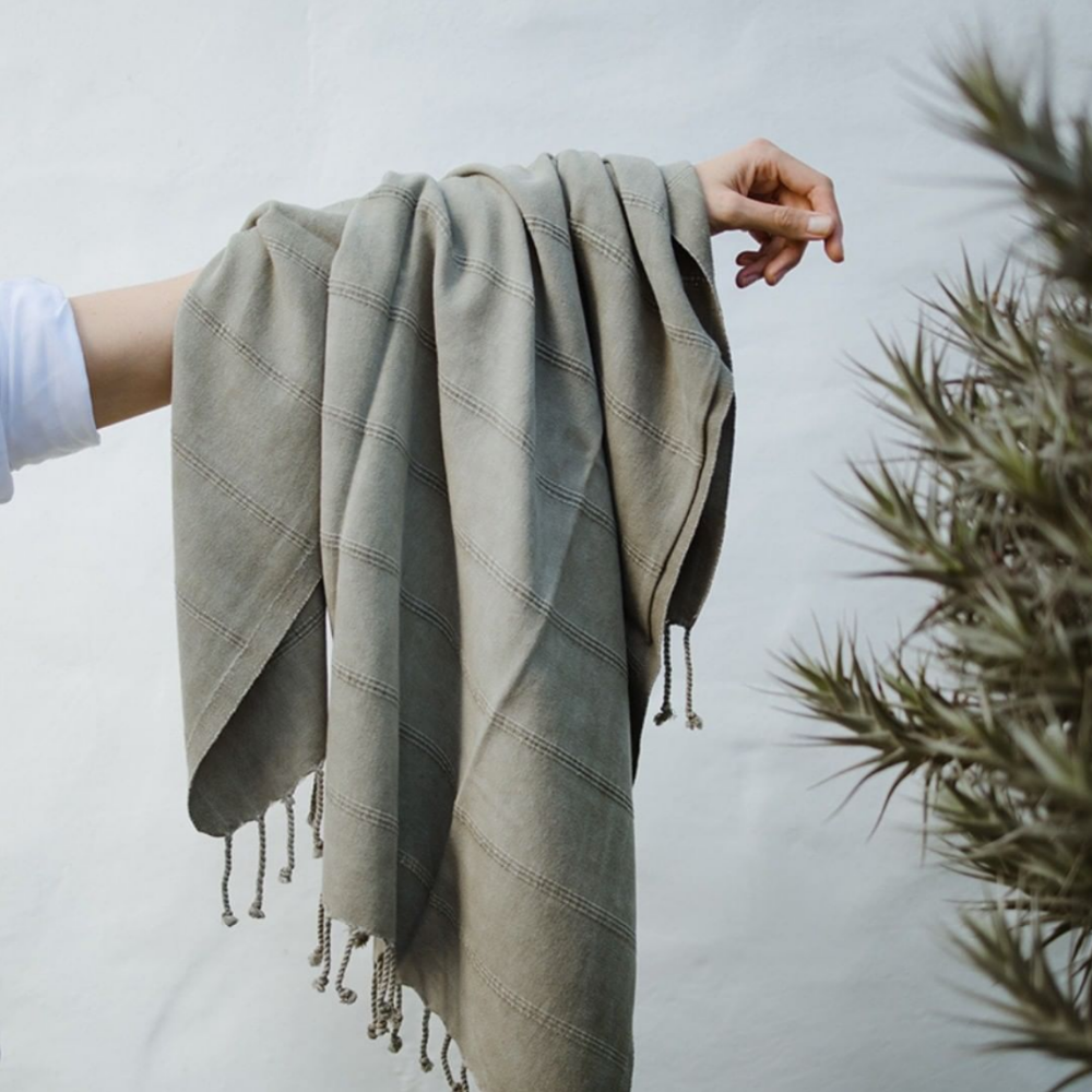 Stonewashed Towel: Khaki