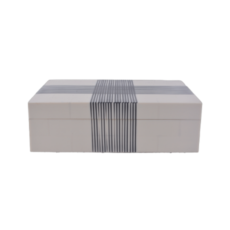 Box White with Black Stripes (Large)