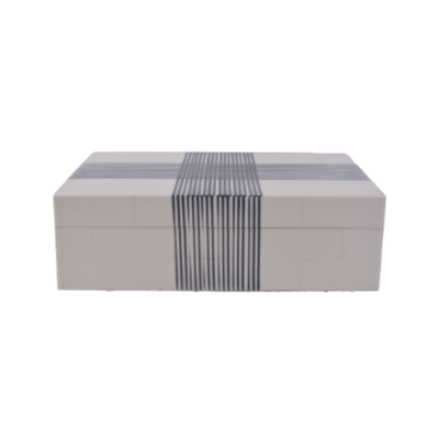 Box White with Black Stripes (Large)