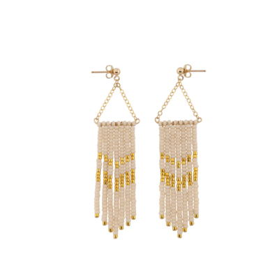Small Porcupine Earrings (Pink, Gold)