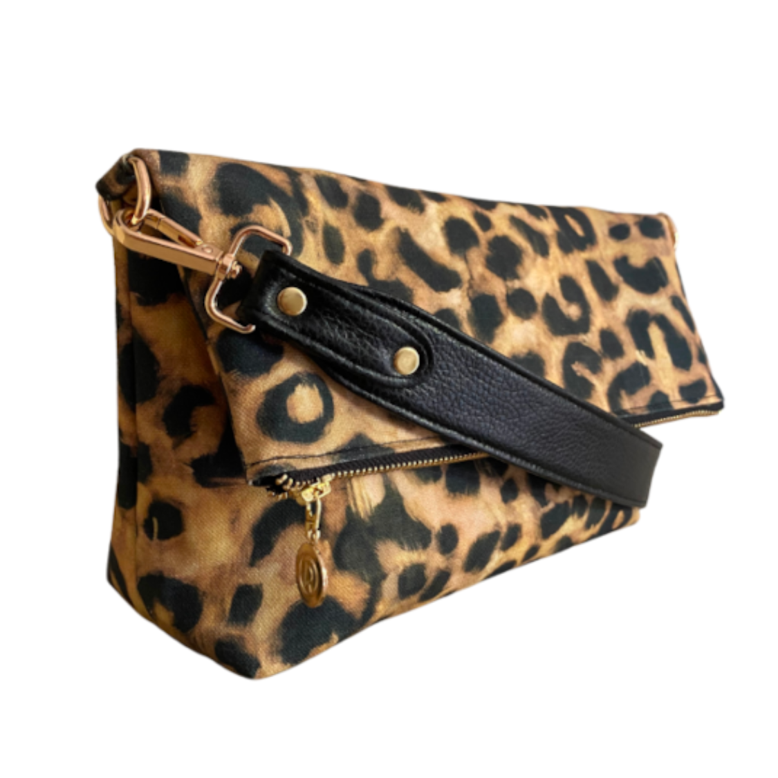 Crossbody Bag: Leopard Safari Tan