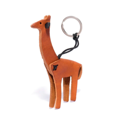 Leather Keyring: Giraffe