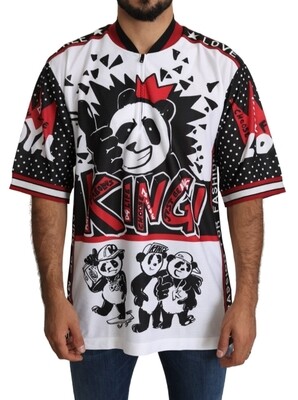 WHITE KING PANDA TOP POLYESTER MENS T-SHIRT