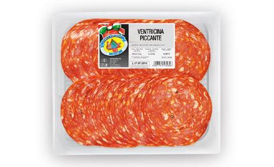 Salami Spicy(Ventricina )Sliced Ermes Fontana - 1box (10x250g)