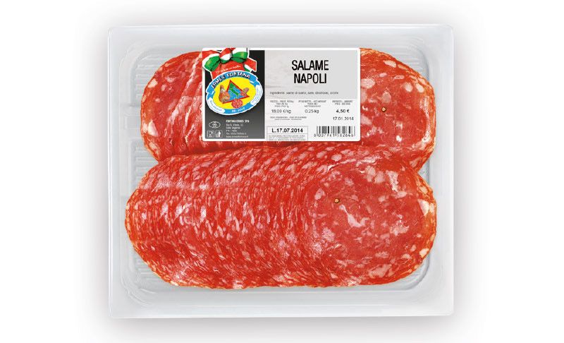 Salami Napoli Sliced Ermes Fontana - 1box (10x250g)