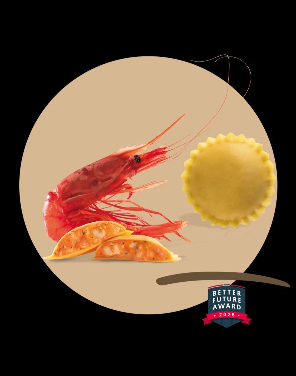 Bottoni al gambero rosso di Mazara (button ravioli with red shrimp from Mazara) Surgital [frozen] 2 kg