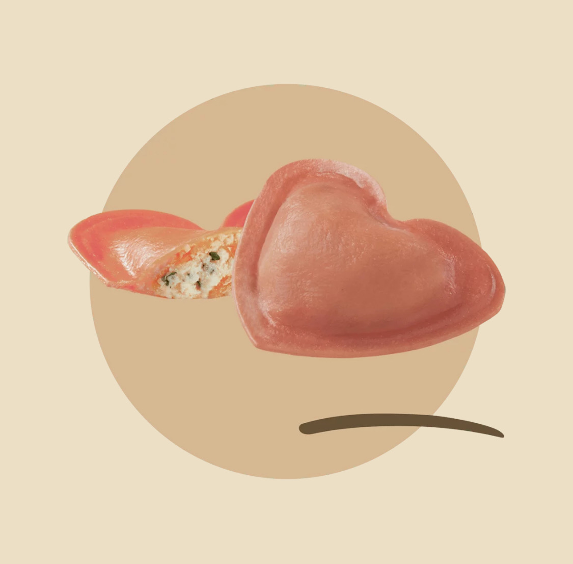 Cuori rossi alla bufala (red heart ravioli with bufala) Surgital [frozen] 3 kg