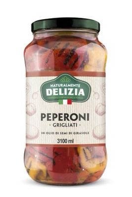 Peperoni Arrostiti (Roasted Bell Peppers) delizia 3,1kg x 2